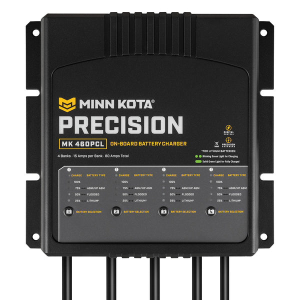 Minn Kota On-Board Precision Charger MK-460 PCL 4 Bank x 15 AMP LI Optimized Charger [1834604] - Image 2