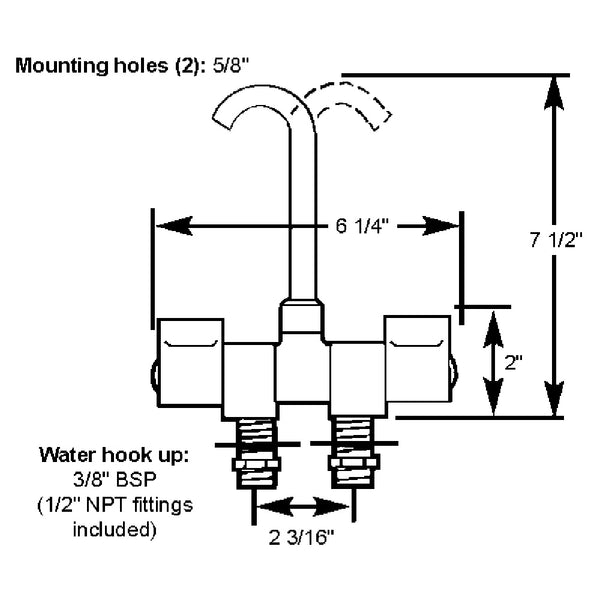 Scandvik Chrome Folding Spout Mixer [10474P] - Image 2