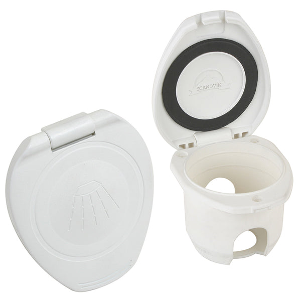 Scandvik Replacement White Cup  Cap f/Recessed Shower [12104P] - Image 1