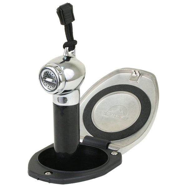 Scandvik Black  SS Recessed Transom Shower Handle/Hose - Vertical/Horizontal Mount - 6 Hose [12124P] - Image 1