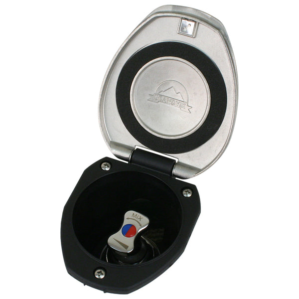 Scandvik Recessed T-Handle Mixing Valve - SS w/Black Cup [12127] - Image 1