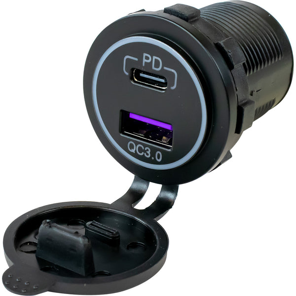 Sea-Dog USB 3.0  USB-C Power Socket w/Out Light [426510-1] - Image 2