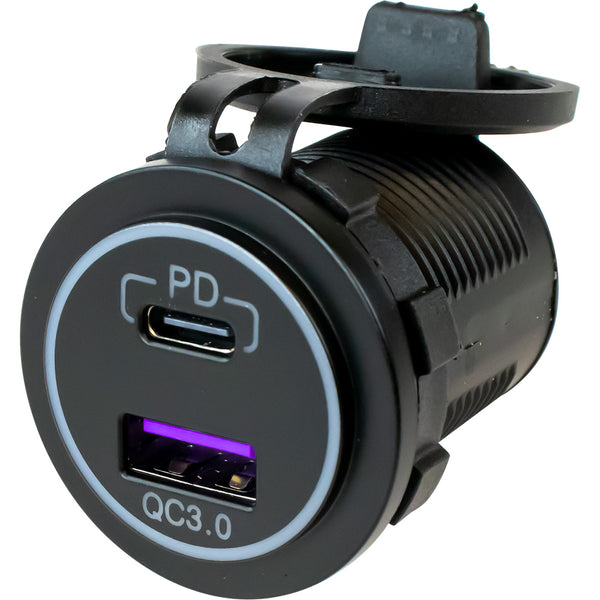 Sea-Dog USB 3.0  USB-C Power Socket w/Out Light [426510-1] - Image 1