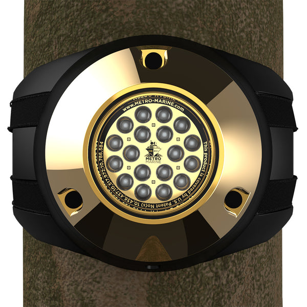 Metro Marine High-Output Piling Mount Underwater Light w/Intelligent Monochromatic LEDs - Aqua, 90 Beam [F-PMR1-A3-90] - Image 1
