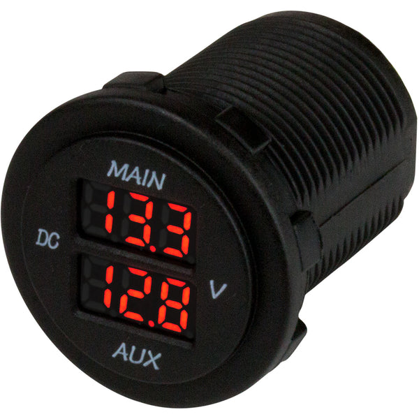 Sea-Dog Round Voltage Meter 5V-15VDC w/Rainbow Dial [421616-1] - Image 1