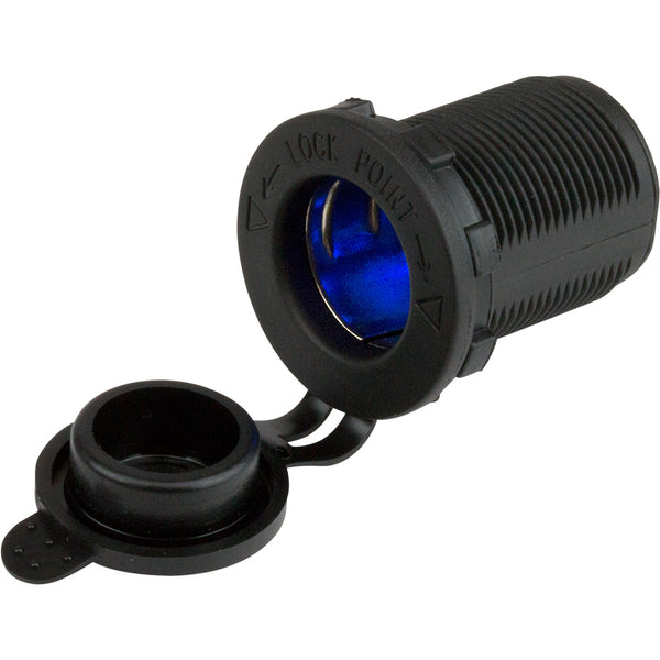 Sea-Dog 12V Power Socket w/Blue LEDs [426127-1] - Image 1