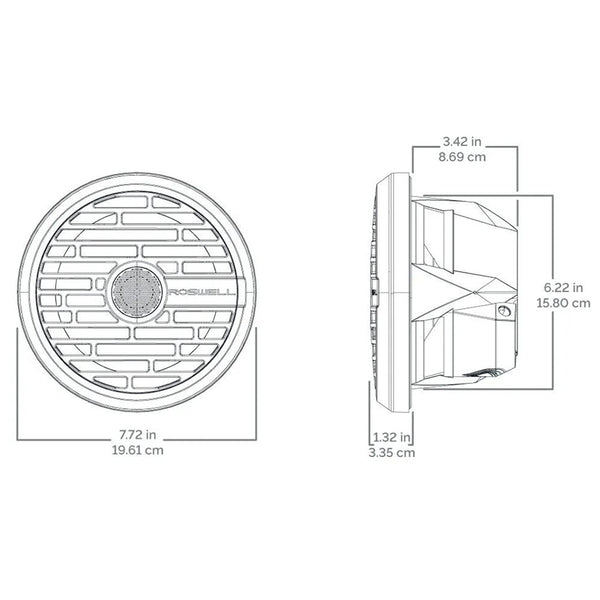 Roswell R1 7.7 Marine Speakers - White - 90W RMS  180W Peak Power [C920-21140] - Image 2
