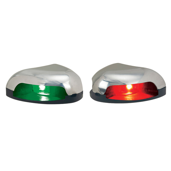 Perko Red/Green Horizontal Mount Side Light - Pair - Stainless Steel [0626DP0STS] - Image 1