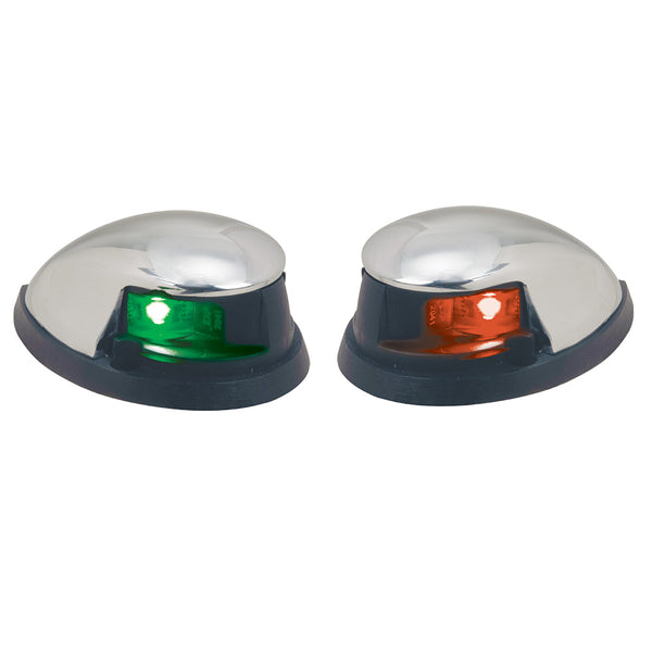 Perko Red/Green Horizontal Mount Side Lights - Pair - Chrome Plated Zinc [0648DP0CHR] - Image 1
