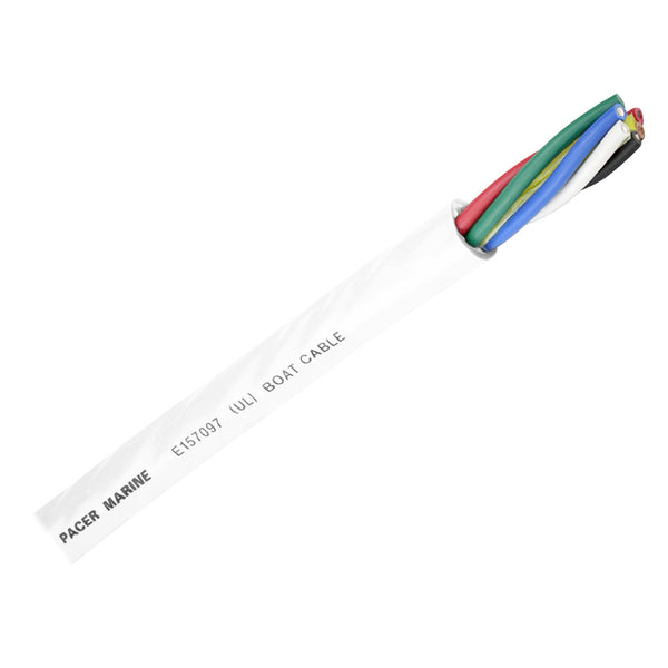 Pacer Round 6 Conductor Cable - By The Foot - 16/6 AWG - Black, Brown, Red, Green, Blue  White [WR16/6-FT] - Image 1