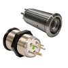 Bluewater 22mm Inrush Push Button Switch Momentary Off(On)(On) - Blue/Red/Green LED - Switch Body Only [9059-2123]
