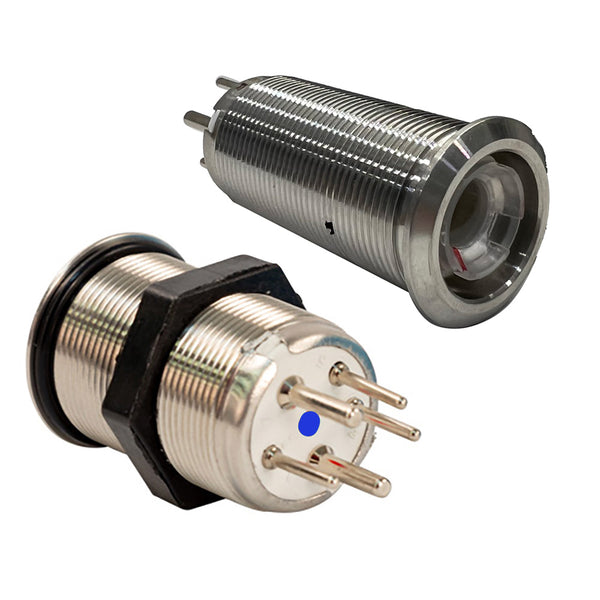 Bluewater 22mm Inrush Push Button Switch Off/On/On - Blue/Green/Red LED - Switch Body Only [9059-3113] - Image 1