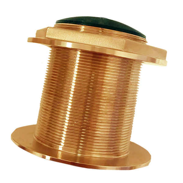 Echonautics Bronze Low-Profile Thru-Hull Medium-Frequency CHIRP Transducer - 1kW, 18 Tilt, 85-135kHz [BT87M1KW-18] - Image 1
