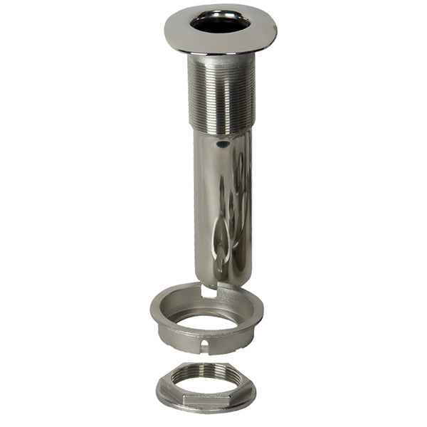 C.E. Smith 80 Series Screwless Flush Mount Rod Holder - 0 Degree - Stainless Steel - Swivel Bottom - Black Liner [53686S] - Image 1