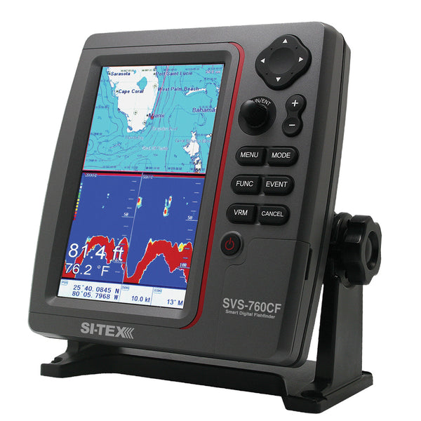 SI-TEX GPS Dual Frequency 600W Sonar System - 7 Color LCD w/Internal  External GPS Antenna  C-MAP 4D Card [SVS-760CF+] - Image 1