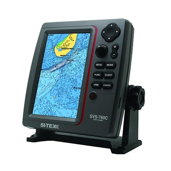 SI-TEX Standalone 7 GPS Chart Plotter System w/Color LCD, External GPS Antenna  C-MAP 4D Card [SVS-760C+] - Image 1