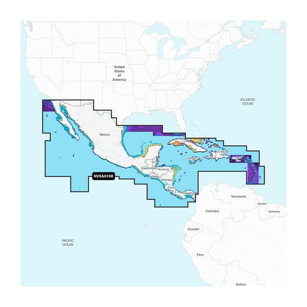 Garmin Navionics Vision+ NVSA010R Central America  Caribbean [010-C1451-00] - Image 1