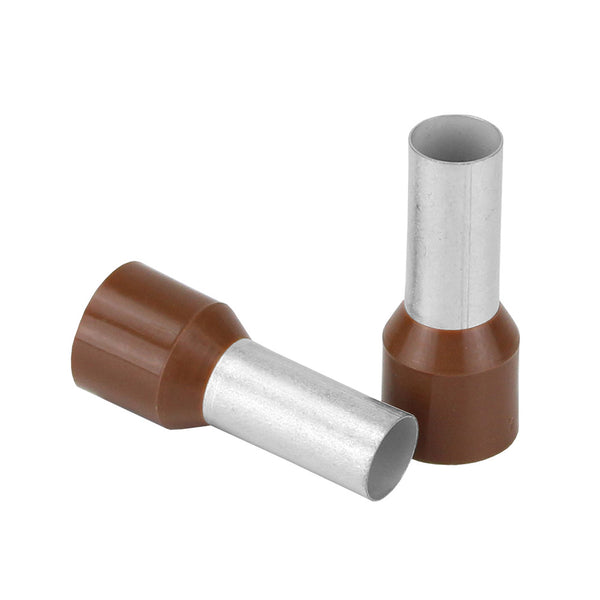 Pacer Brown 4 AWG Wire Ferrule - 16mm Length - 10 Pack [TFRL4-16MM-10] - Image 1