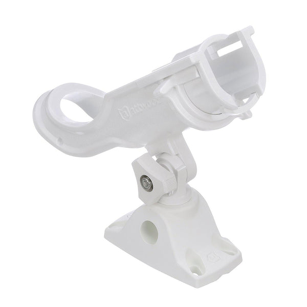 Attwood Heavy-Duty Adjustable Rod Holder w/Combo Mount - White [5009W4] - Image 1