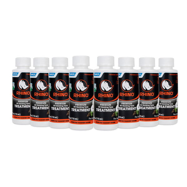 Camco Rhino Premium RV Holding Tank Treatment - 8 Single 4oz Bottles [41511] - Image 1