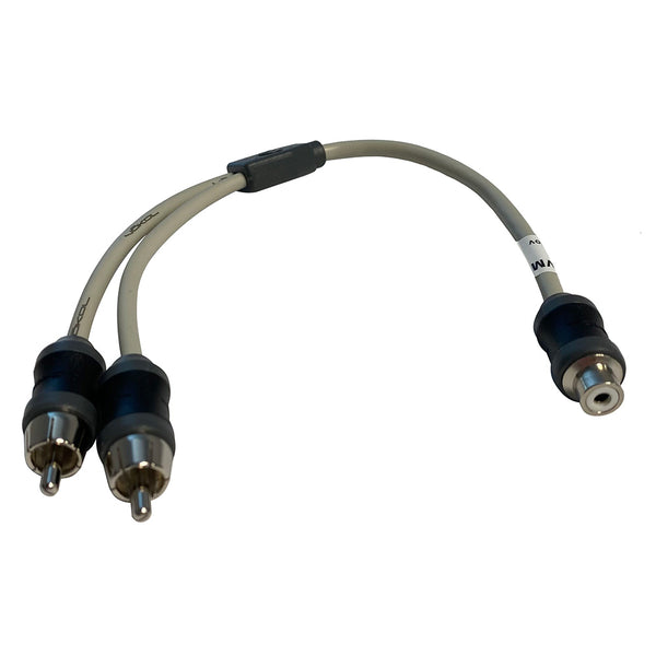 Marine Audio Adapter RCA Twisted Pair Y Adapter - 1 Female to 2 Male [VMCRCA1F2M] - Image 1