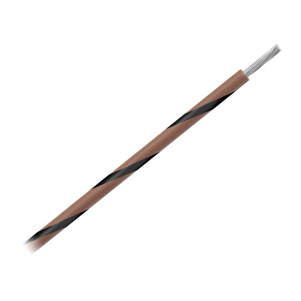Pacer 14 AWG Gauge Striped Marine Wire 1000' Spool - Brown w/Black Stripe [WUL14BR-0-1000] - Image 1