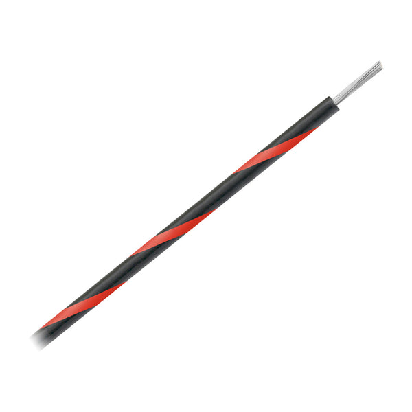 Pacer 16 AWG Gauge Striped Marine Wire 1000' Spool - Black w/Red Stripe [WUL16BK-2-1000] - Image 1