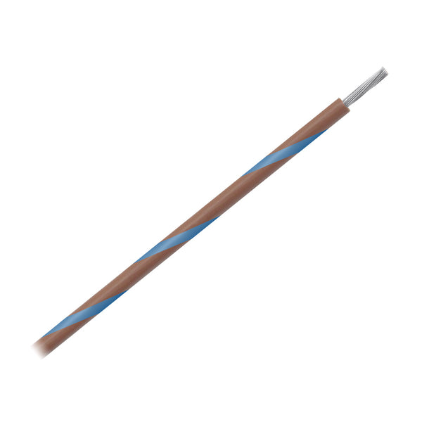 Pacer 16 AWG Gauge Striped Marine Wire 500' Spool - Brown w/Blue Stripe [WUL16BR-6-500] - Image 1
