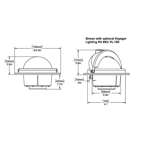 Ritchie RU-90 Voyager Compass - Flush Mount - Black [RU-90] - Image 2