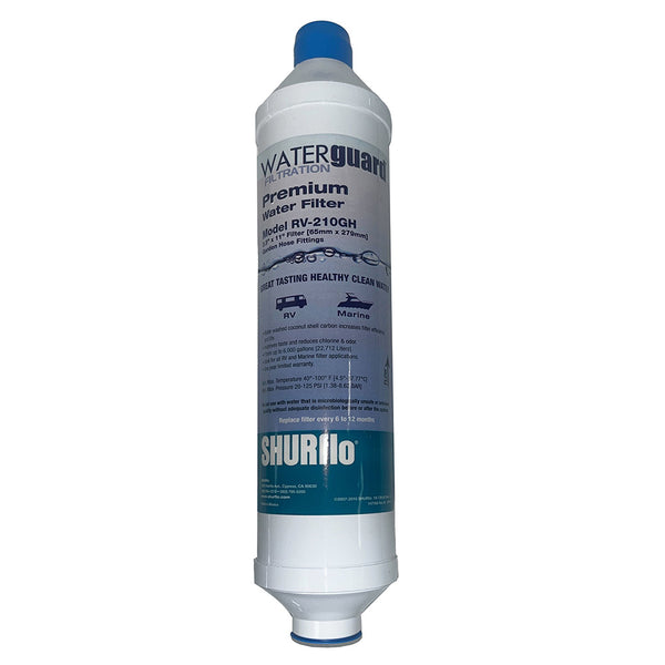 Shurflo by Pentair City Water Entry In-Line Filter w/Garden Hose Ends [RV-210GH-A] - Image 1