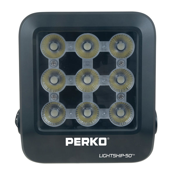 Perko Lightship 50 LED High Performance Spotlight - 12/24V - Black [1643050S0B] - Image 1