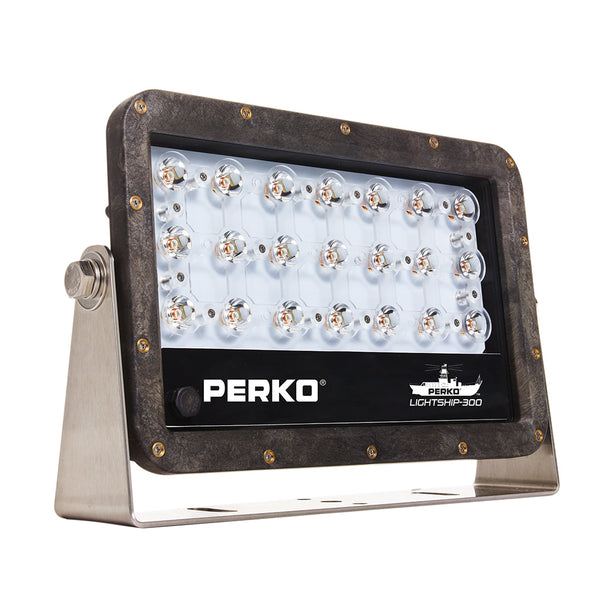 Perko Lightship 100 LED High Performance Spotlight - 12/24V - Black [1643100S0B] - Image 1