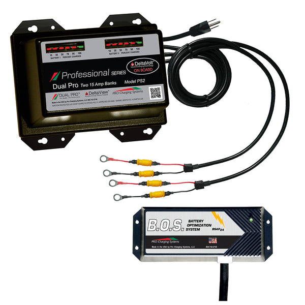 Dual Pro PS2 2 Bank Battery Charger w/2 Bank B.O.S. [PS2/BOS12V2] - Image 1
