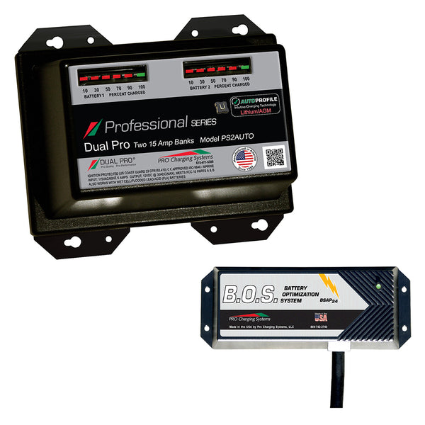 Dual Pro PS2 Auto 2 Bank Battery Charger w/2 Bank B.O.S. [PS2AUTO/BOS12V2] - Image 1