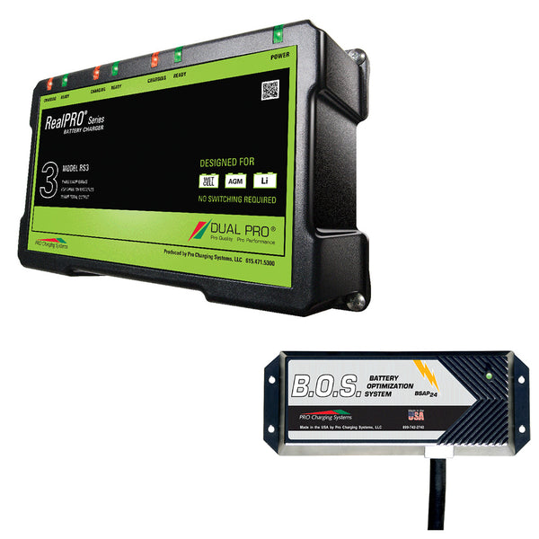 Dual Pro RS3 3 Bank Battery Charger w/2 Bank B.O.S. [RS3/BOS12V2] - Image 1