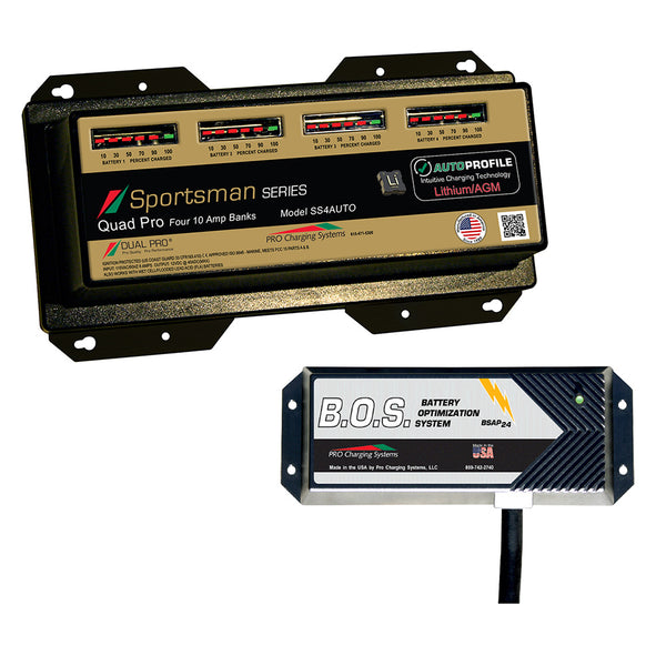 Dual Pro SS4 Auto 4 Bank Battery Charger w/2 Bank B.O.S. [SS4AUTO/BOS12V2] - Image 1