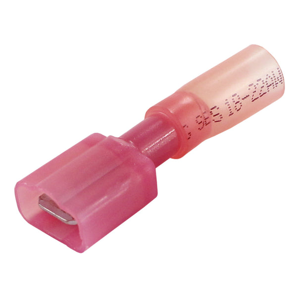Pacer 22-18 AWG Fully-Insulated Male Disconnect Terminal - Red - 25 Pack [TDE18-250FIM-25] - Image 1