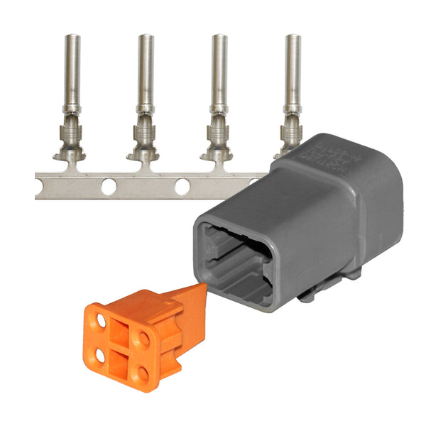 Pacer DTP Deutsch Plug Repair Kit - 14-12 AWG (4 Position) [TDTP06F-4RS] - Image 1