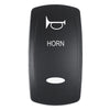 Pacer Actuator - 'HORN' f/V Series Contura Switches - Black - Laser Etched (Top/Bottom Light) [EV2LE-HRN]