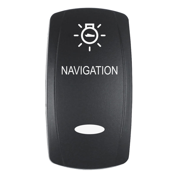Pacer Actuator - 'NAVIGATION' f/V Series Contura Switches - Black - Laser Etched (Top/Bottom Light) [EV2LE-NAV] - Image 1