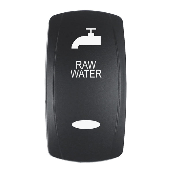 Pacer Actuator - 'RAW WATER' f/V Series Contura Switches - Black - Laser Etched (Top/Bottom Light) [EV2LE-RAW] - Image 1