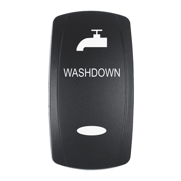 Pacer Actuator - 'WASHDOWN' f/V Series Contura Switches - Black - Laser Etched (Top/Bottom Light) [EV2LE-WSHDWN] - Image 1