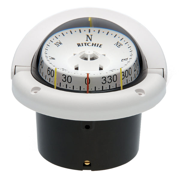Ritchie HF-743W Helmsman Compass - Flush Mount - White [HF-743W] - Image 1