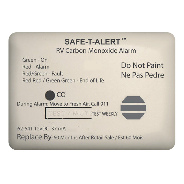 Safe-T-Alert 62 Series Carbon Monoxide Alarm - 12V - RV Surface Mount - White [62-541-WT] - Image 1