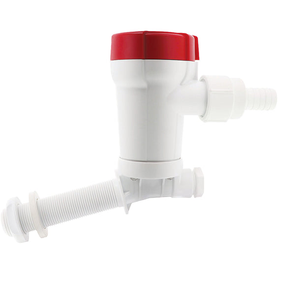 Rule 1100 GPH Livewell Pump Angled Thru-Hull Inlet [605C] - Image 1