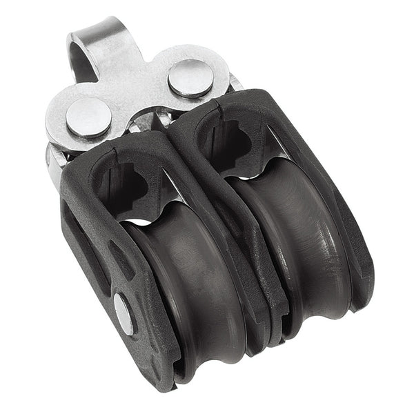 Barton Marine Size 0 20mm Plain Bearing Pulley Block Double Fixed Eye [N00210] - Image 1