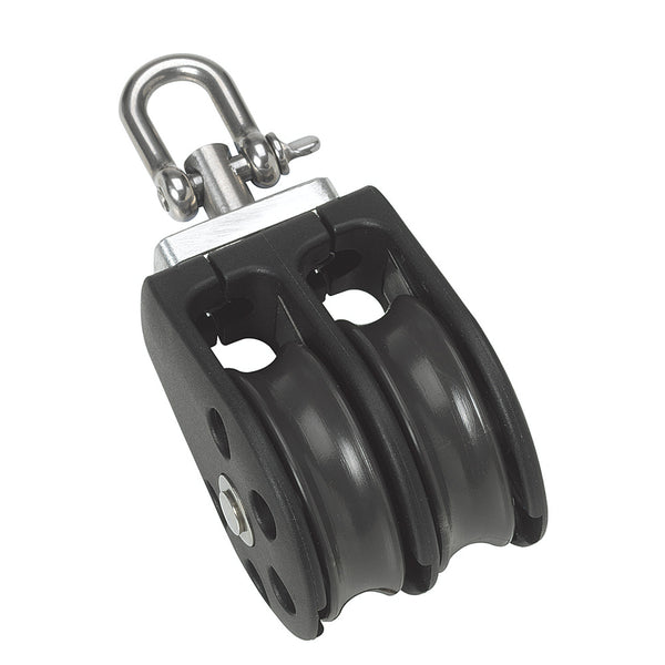 Barton Marine Size 3 45mm Plain Bearing Pulley Block Double wSwivel N03230
