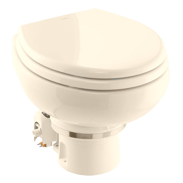 Dometic MasterFlush 7160 Bone Electric Macerating Toilet w/Orbit Base - Raw Water - 12V [9610007276] - Image 1
