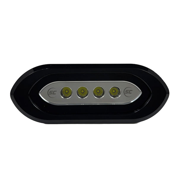 Shadow-Caster Flush Mount Spreader Light - Black Housing - White [SCM-SLF4X-GW-BK] - Image 1