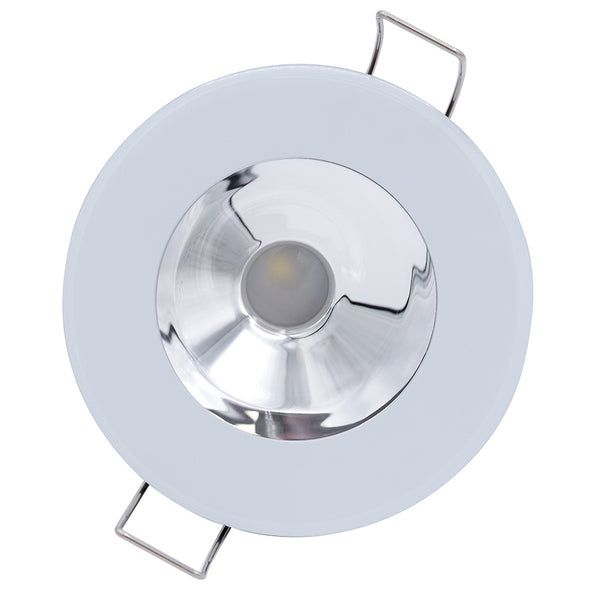 Lumitec Illusion Flush Mount LED Down Light - Spectrum RGBW - Warm White - White Housing - Chrome Reflector [117135] - Image 2